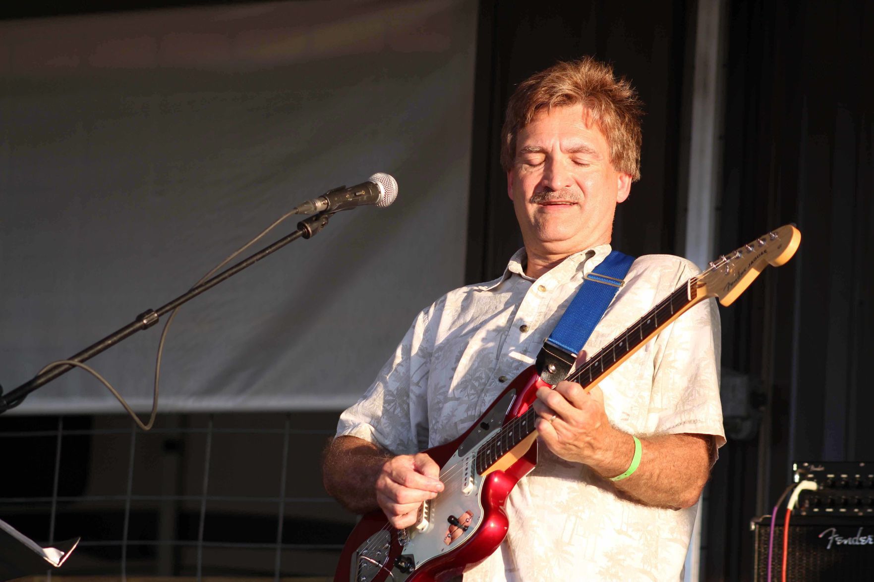 Steve plays guitar
